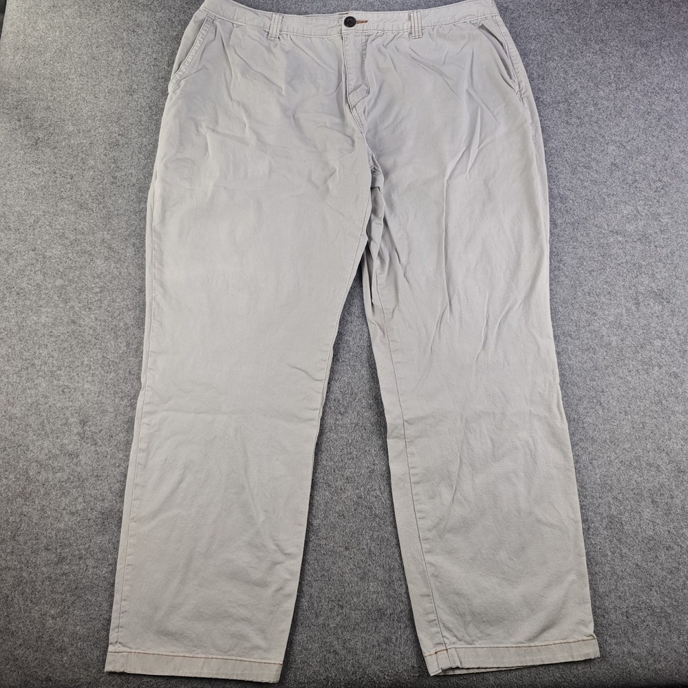 Tommy Bahama Pants Mens 40x32 Gray Flat Front Cotton Stretch Straight Leg